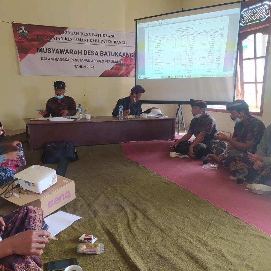 MUSDES PENETAPAN APBDES PERUBAHAN TAHUN 2021