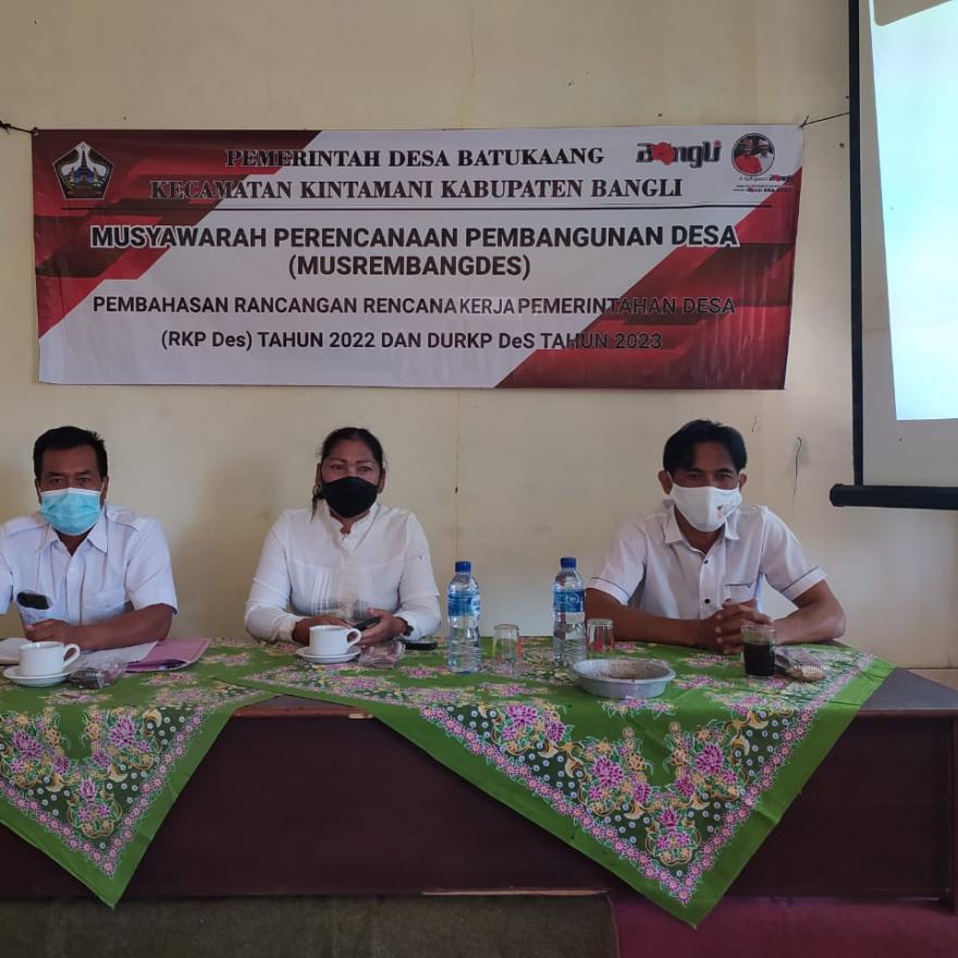 MUSREMBANG RKPDES TAHUN 2022 DESA BATUKAANG